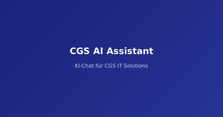 CGS AI Assistant: Unser KI-Chatbot für Ihre Fragen